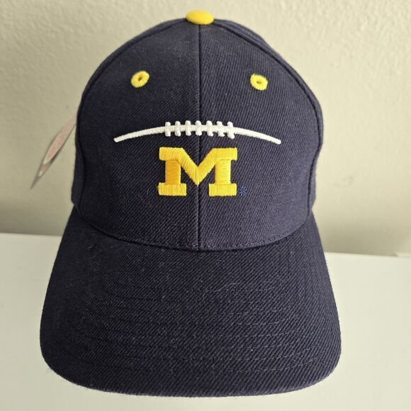 Vintage Michigan Wolverines‎ Strapback Hat Big House Football Puma NWT - Picture 1 of 9